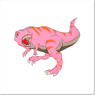 Pink T-Rex Posters and Art